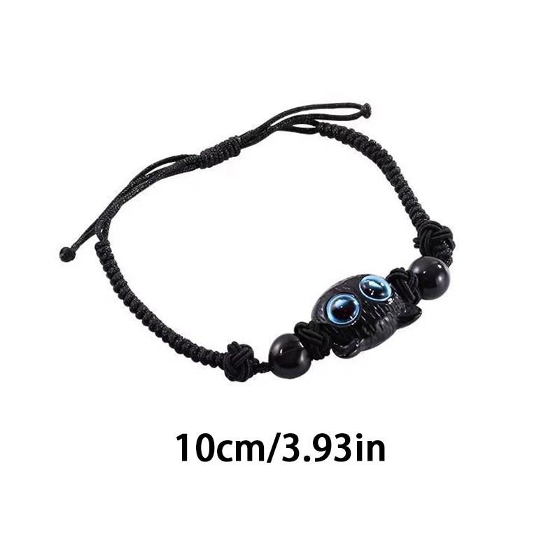 Cute Big Eye Cat Bracelets For Women Cartoon Enamel Animal Pet Pendant Hand Chain Kids Boudoir Couple Bracelet Jewelry Gift