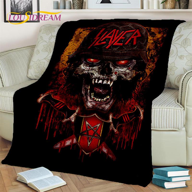 Rock Heavy Metal Slayer Band Blanket,Soft Throw Blanket for Home Bedroom Bed Sofa Picnic Travel Office Rest Cover Blanket Kids