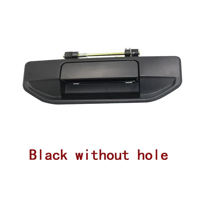 For Changan Hunter F70 Pickup Trunk Outside Door Handle Rear Side Exterior Door Handle Cover With Camera Hole Black And Sliver Black without hole