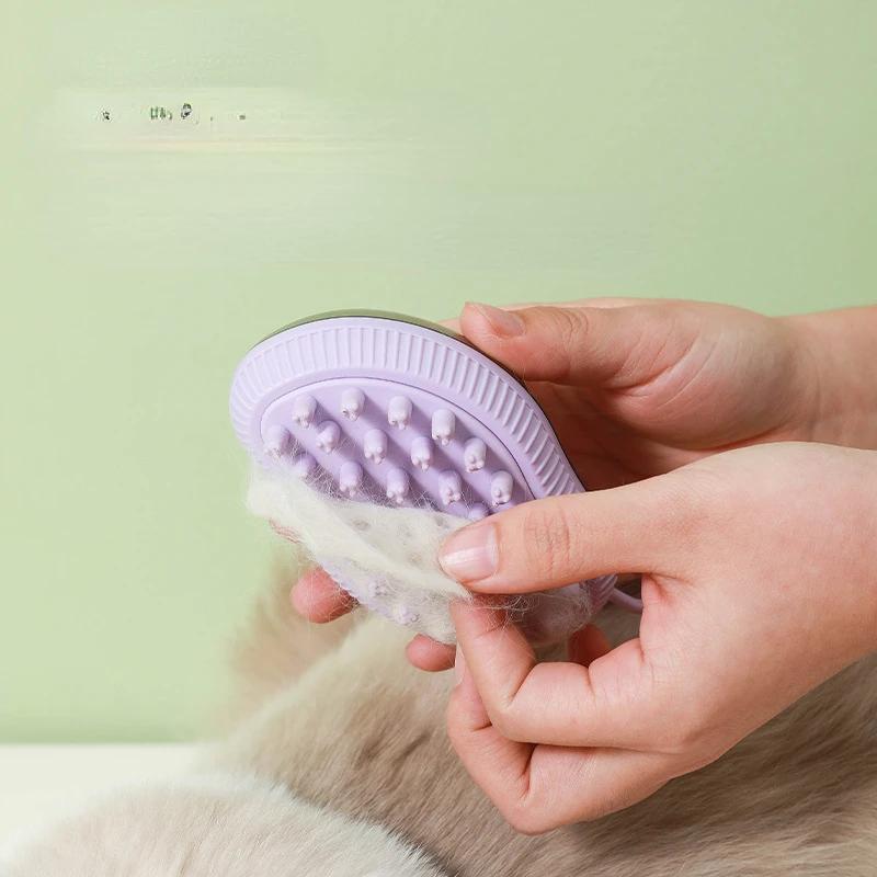 Dog Bath Brush Puppy Shower Brush Mango Shape Pet Bath Brush For Large Opening Filling Hole Soft Glue Suspending Hole Pet Bath