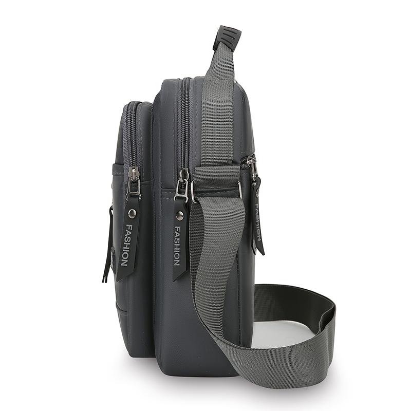 Men's Multifunctional Shoulder Bag Water-Resistant Briefcase Durable Oxford Cloth Business Tote with Multiple Compartments