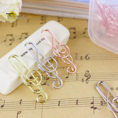 Do stołu 10 sztuk/zestaw spinacze do papieru kolorowe gładkie symbole muzyczne kształt trwałe odporne na rdzę szpilki biletowe