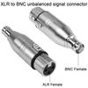 QIANRENON XLR BNC Adapter 3-Pin XLR Female To BNC Female Coaxial Video RF Audio Camera Microphone Mixing Console Extension Converter