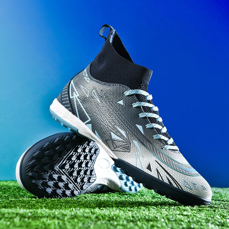 

2024 дышащие футбольные бутсы AG Spike для мальчиков, взрослых, студентов, TF Shattered Nails King, высокие тренировочные кроссовки для женщин 45