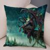 WOW Illidan Cushion Cover Decor Hot Game Hero Printed Pillow Covers for Sofa Home Pillow Case Super Soft Short Plush Pillowcase,(8)