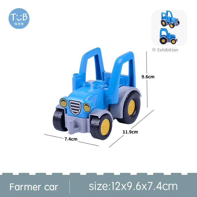 Big Size Building Blocks Sports Car Bus Jeep Truck Accessories Bricks Compatible with Duplos Children DIY Parts Kids Toys Gift