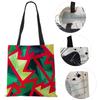 Abstract Art Print Shopping Bags Women Folding Reusable Customize Tote Shoulder Bag Canvas Casual Groceries Handbags 2022