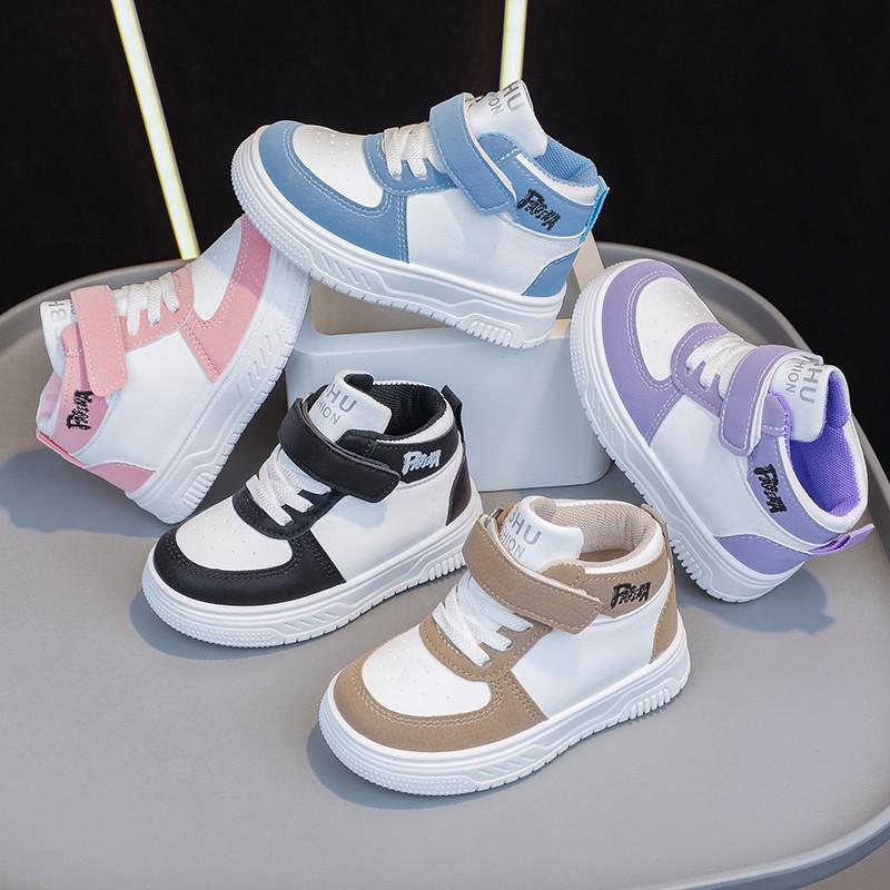 Breathable High-Top Pre-Walker Sneakers: Wear-Resistant Sports Shoes for Boys and Girls