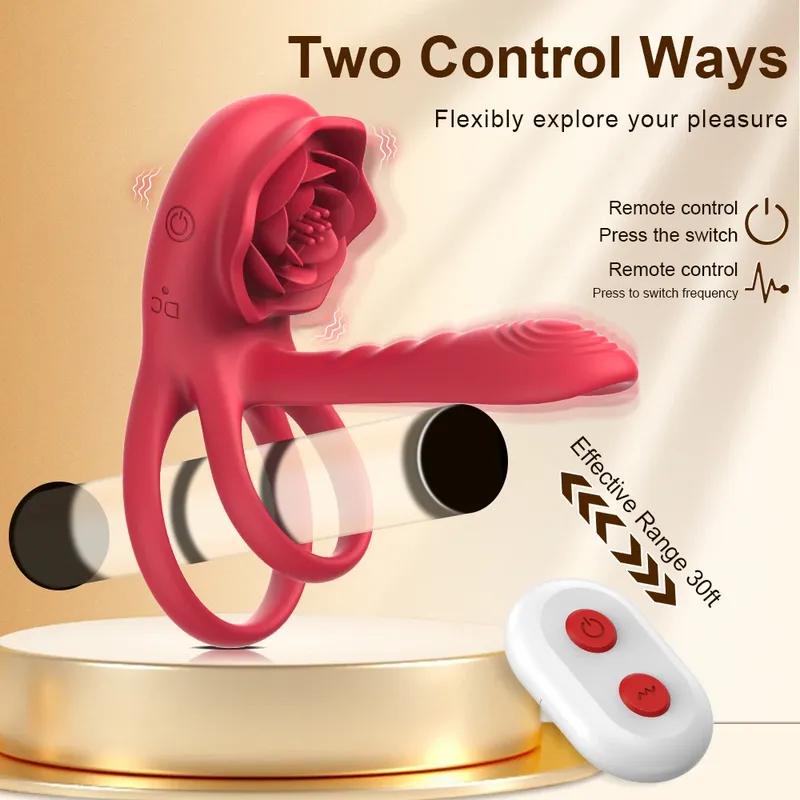 Wireless Remote Control Cockring Vibrator Clitoris Stimulation Delay Ejaculation  Cock Ring Penis Ring Adults Sex Toy for Couple