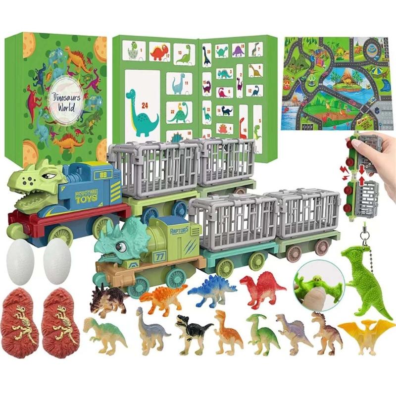 Advents Calendar 2025 24 Day Dinosaur Countdowns To Christmas Feature Fun Dinosaur Toy Gift For Boys And Girls