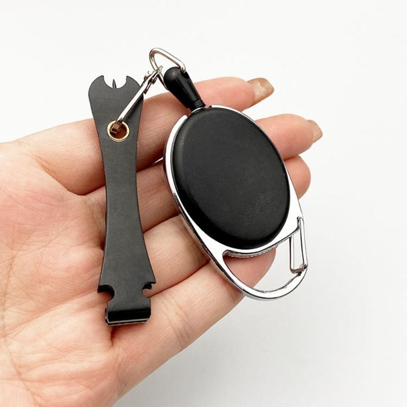 Tackle Box Accessories Knot Tying Tool Line Cutter Fishing Clippers with Retractor Multifunctional Fly Fishing Nipper