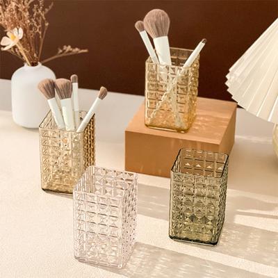 Cosmetic Storage Makeup Brush Storage Bucket Cosmetic Brush Holder Cup Transparent Pen Holder For Dressing Table