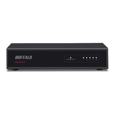 Giga Compatible Metal Housing Power Supply 5 Ports Black Switching Hub Built-in LSW4-GT-5NS/BK
