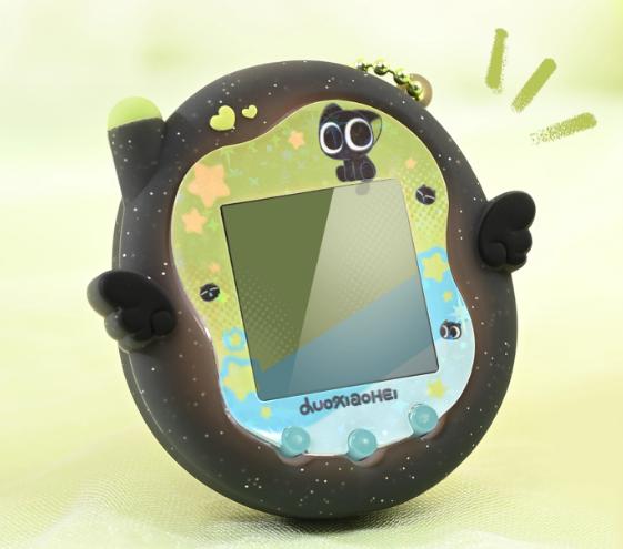 

Последний Tamagotchi Uni Силиконовый Чехол Черный Полупрозрачный Блестящий Электронный Питомец Машина с Мультяшным Очаровательным Официальный Черный Only the shell