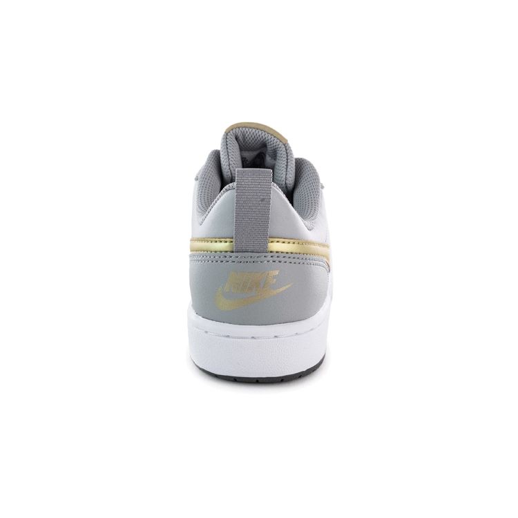 Nike Court Borough Low 2 Slip Resistant Shock Absorbing Durable Low Top Sneakers Women Sneakers Gray Gold BQ5448-013
