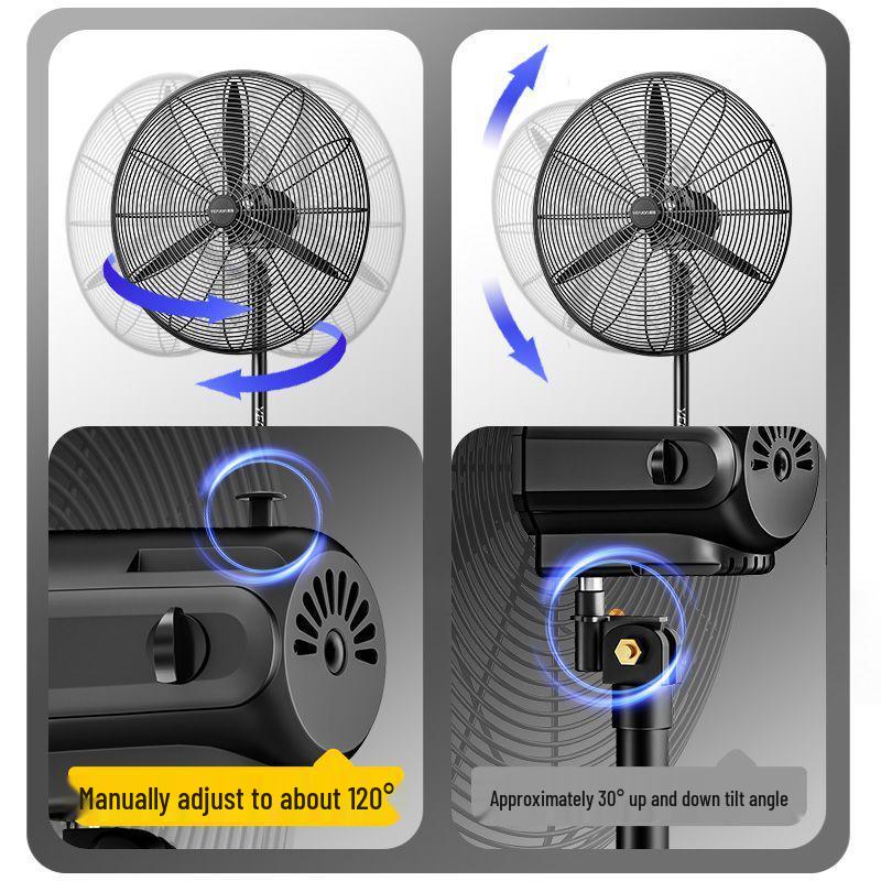 Leistungsstarker industrieller oszillierender Wandventilator für Werkstätten und Fabriken