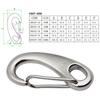 10pcs Stainless Steel Spring Snap Hook Marine Buckle Quick Release Hook Egg Shaped for Hiking Camping Carabiner Accessories