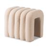Upholstered Pouf Pixel Seat Beige Modern