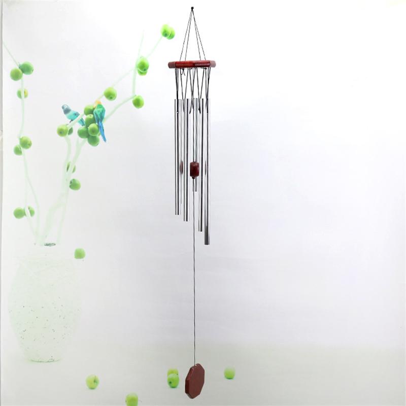 1pc Wind Chimes 6 Tubes Outdoor Large Deep Tone Bells Metal Garden Yard Patio Decoration Hanging Ornament