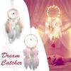 2025 Heart-shaped Lighted Dream Dream Catcher Hand Bohemian Style Handmade LED Lamp Wall Hanging Romantic Girly Heart Decoration