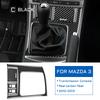 Para Mazda 3 2010 2011 2012 2013 Fibra de Carbono Forjada Suave Real Accesorios Panel de Marco de Palanca de Cambios de Coche Cubierta Pegatina Adorno Interior