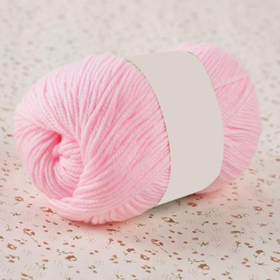 50g weiches, bequemes Wollgarn in fester Farbe zum Selbermachen, Handstricken, gewebter Häkelfaden