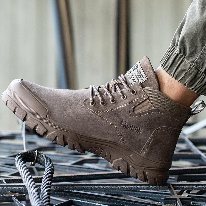 Work Safetyshoes For Men  Anti-puncture Indestructible Work Shoes Fashion Work Shoes Outdoor Work Shoes Steel Toe Cap Boots