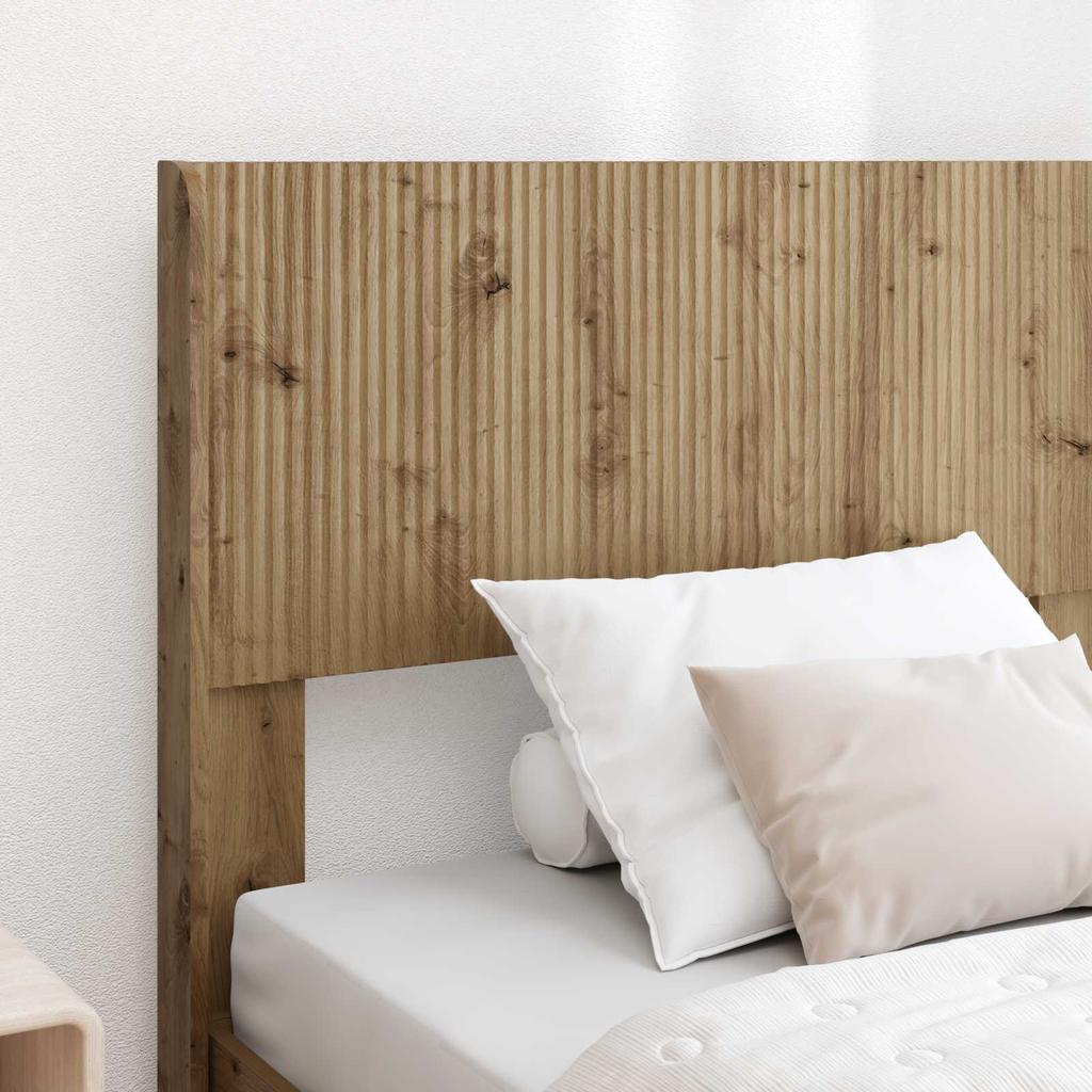 Bed Frame with Storage Space and Headboard Artisan Oak 75 x 190 cm