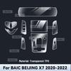 For BAIC BEIJING X7 - Interior Center Console Gear Panel Navigation Screen TPU Protective Film Anti-Scratch Repair