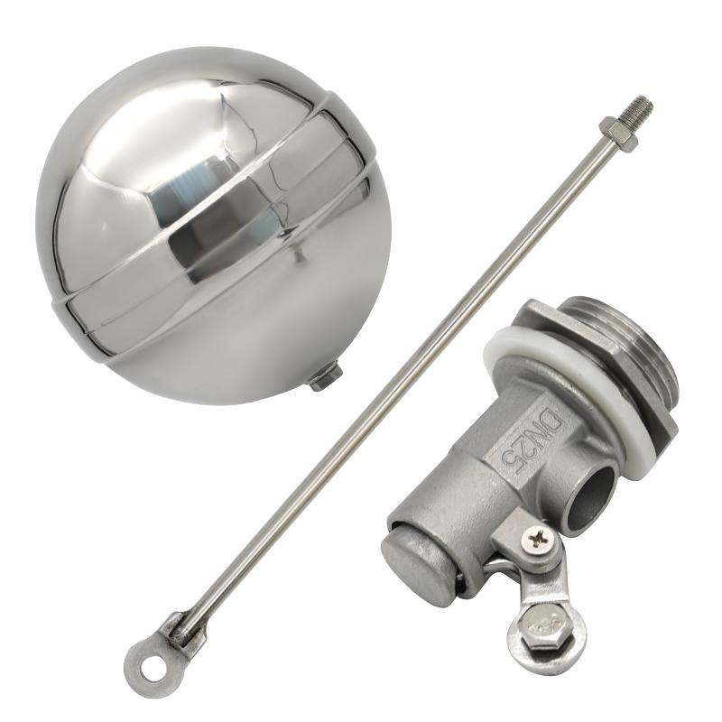 Stainless Steel Water Tank Float Valve Shut Off Float Ball Water Level Control Flow Control Float Sensor Valve DN15 DN20 DN25