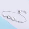 LUXY MOON Simple Stylish 8-Shaped Bracelet Micro-inlaid Zircon Adjustable Elegant Fashion Bracelet
