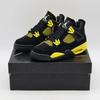 408452-017 Nike GS Air 4 Retro Thunder Black Gold Yellow