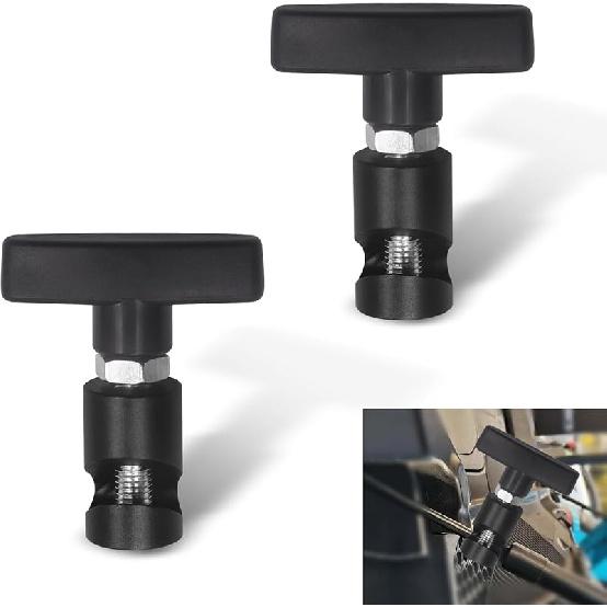 Shakas 2 PCS Lift Support Clamp, Hood Strut Clamp Hood Prop Rod Tool, Portable Locking Anti-Pinch Device, Universal for Most Cars (Red)