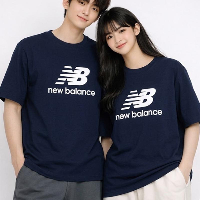 New Balance Ess STacked Logo T shirT Navy mT41502 Nny