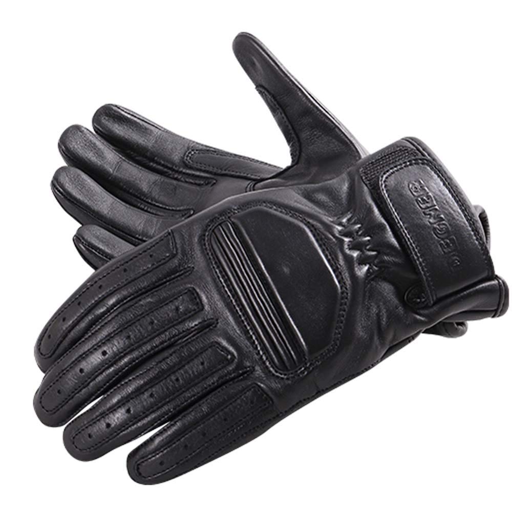 

DEGNER LEATHER TOURING GLOVES, Black, L, TG-53 чёрный