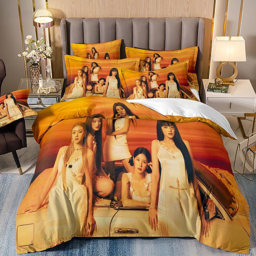 Girl Group Gidle Bedding Sets Duvet Cover Pillowcase Adult Boy Girl Bedroom Decoration Children Gift Single Double Size