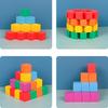 Montessori Magic Block Puzzle Hračka Prostorové Logické myšlení Tréninková hra Duha Skládací bloky Matematické vzdělávací hračky pro děti