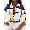 Elegant Ladies Fashion Blouse 2026 Spring & Autumn Digital Chain Printing Shirt Commuter Slim Office Women's Blouse