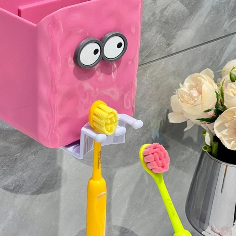 Bathroom Toothbrush Organizer Easy Installation Creative Cartoon Designs Toothbrush Holders For Household Bathroom Ornament