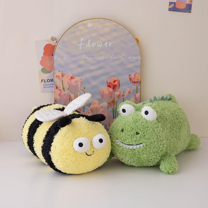 Cross-Border Honey Tea Sauce Plush: Big-Eyed Piggy Bee, Crocodile, Unicorn Stuffed Toy - Creative & Funny.