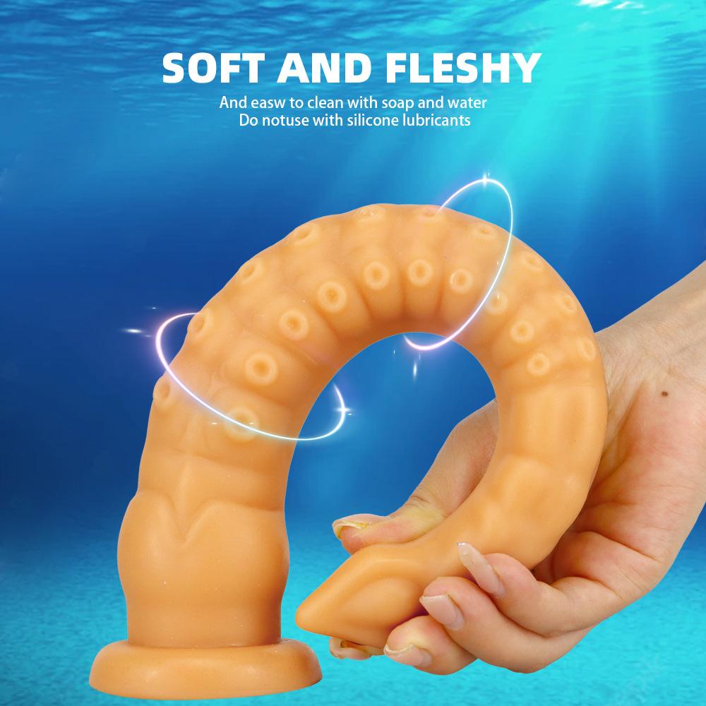 Female Masturbator Dildo Irregular Penis Soft Octopus Anal Plug Large and Long Adult Product