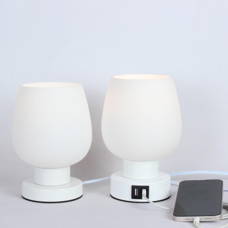 Cross-border Exclusive for Nordic Simple Touch Glass Table Lamp Dimming Bedside Bedroom Study Girl