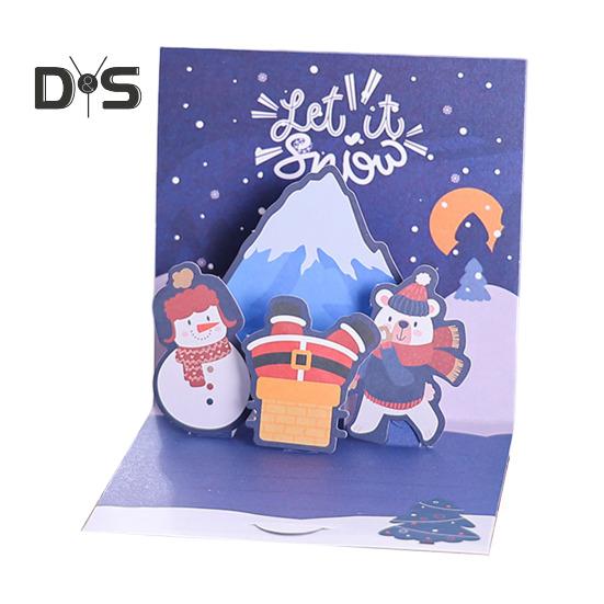 

Рождественская поздравительная открытка 3D Pop Up Праздничная поздравительная открытка Рождественская поздравительная открытка с оленями и Сантой с конвертом Подарок на Новый год для семьи и друзей I