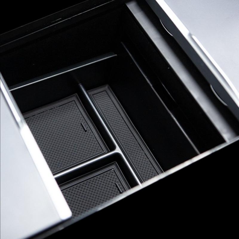 For Tesla New Model Y Juniper 2025 Model 3 Highland 2025 Storage Box Center Armrest Hidden Box Cup Holder Organizer Accessories