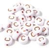 100pcs/lot Acrylic Letter Beads Round Flat Gold Color Alphabet Spacer Beads for DIY Bracelet Necklace Jewelry Making Materials