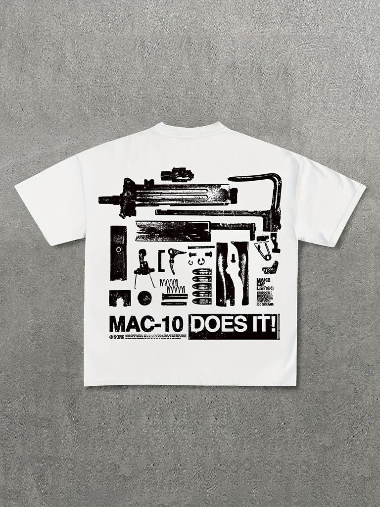 Weapon Dismantling Chart Graphic Printed Cotton T-shirt Summer Short Sleeve Round Neck T-shirt Fashion Outfit 2025 Y2K Tee Tops