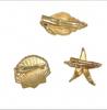 New Fashionable Europe and America Golden Starfish Shell Duckbill Hair Clip for Women Elastic Girl Hair Accessories Headwear