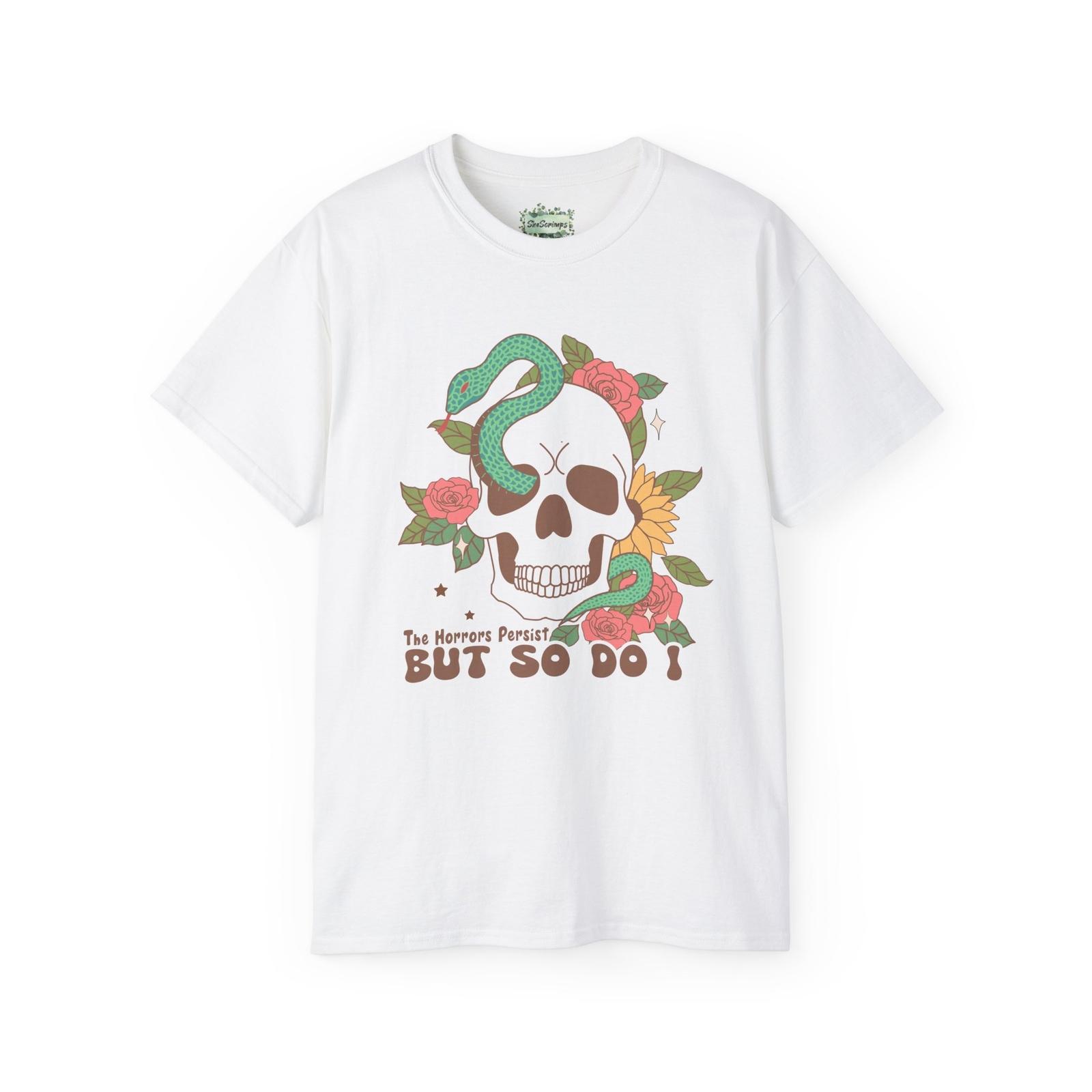 NEW! Skull Horrors Persist Unisex Ultra Cotton Tee S разноцветный