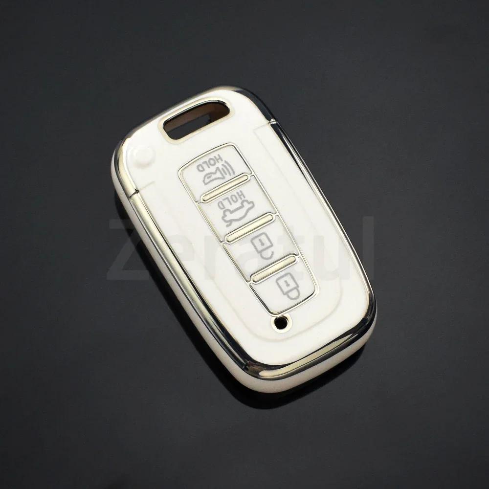 

4 Buttons Tpu Key Case Cover Shell Fob Holder For Kia Sportage R Borreed Sorento K5 K7 For Hyundai Tucson Azera Ix35 Sonata