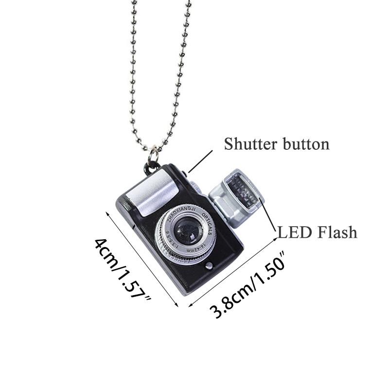 Vintage Camera Pendant Necklace Punk Jewelry for Women Man Light Glowing Chains Jewelry Accessory